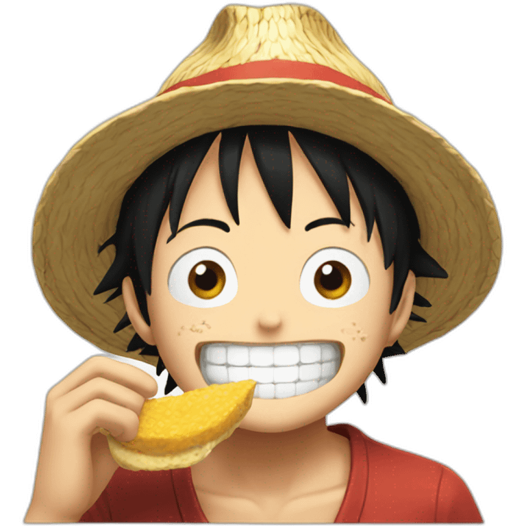 luffy eating meet emoji