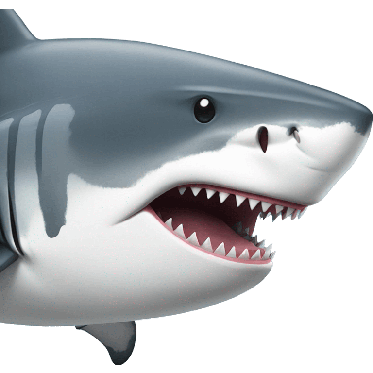 A huge great white shark  emoji