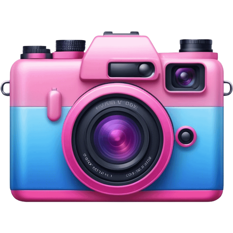 blue/pink gradient professional camera emoji