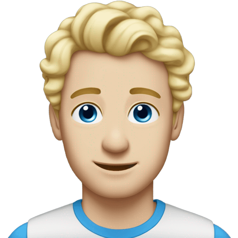 3/4 profile light curl blonde 30yo man blue eyed pale skin emoji