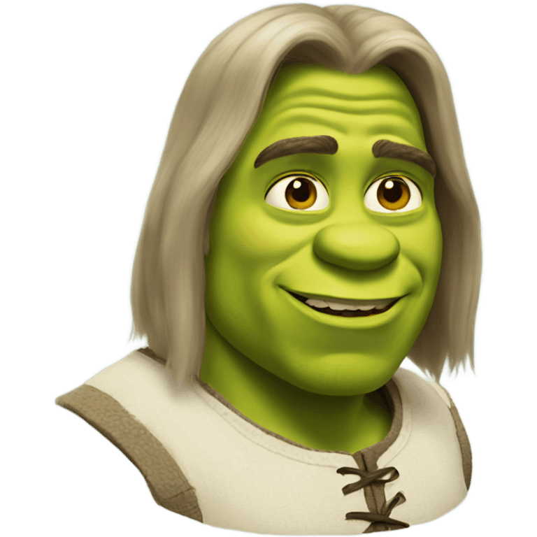 Shrek with long hair emoji