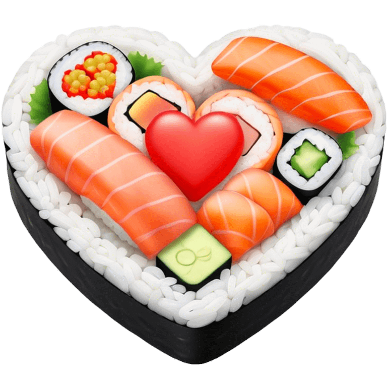 sushi heart emoji