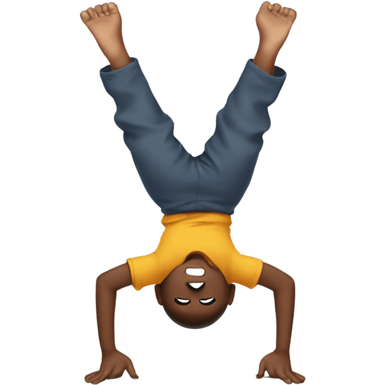 Kid doing handstand  emoji