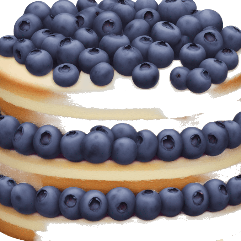 Cake with blueberries  emoji