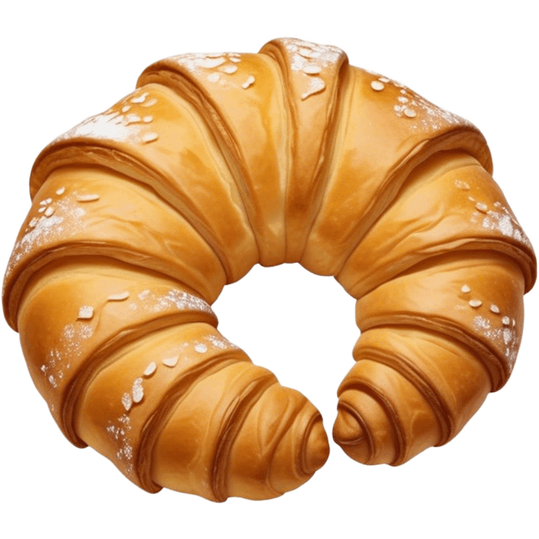 Cinematic Realistic Rustic French Croissant Pastry Emoji, depicted as a flaky, buttery crescent with delicate, layered textures and a slight, intentional char along the edges that imparts a rustic, artisanal charm. The golden, crispy exterior shows a hint of burnt nuance, rendered with warm, inviting lighting and exquisite detail to capture its time-honored, imperfect perfection. emoji