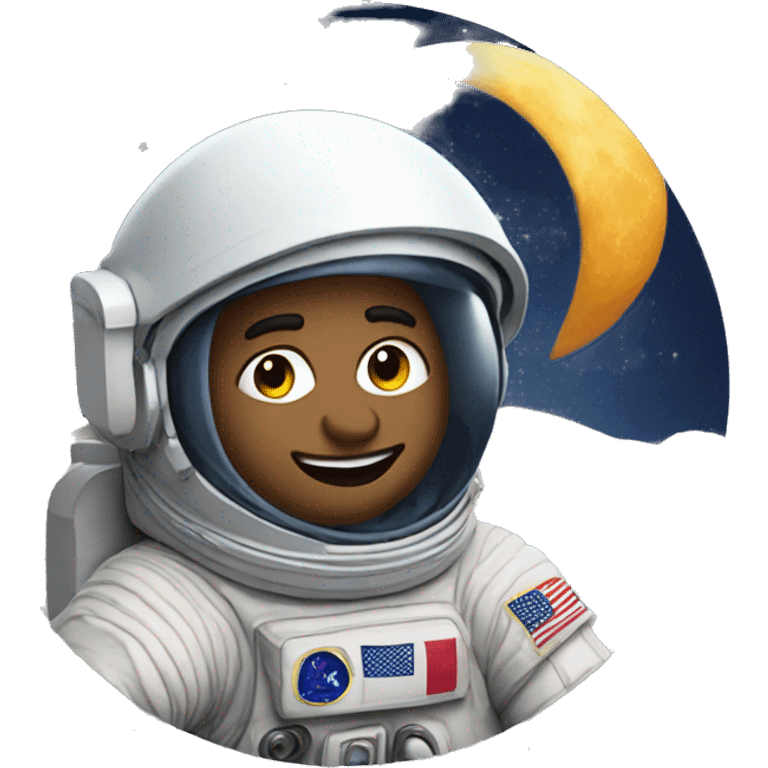 french guy on the moon emoji