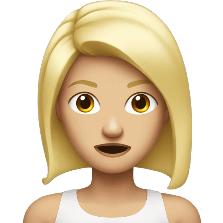 angry blonde emoji