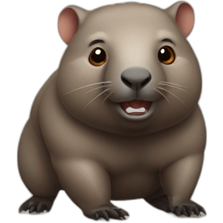 wombat with muscles emoji