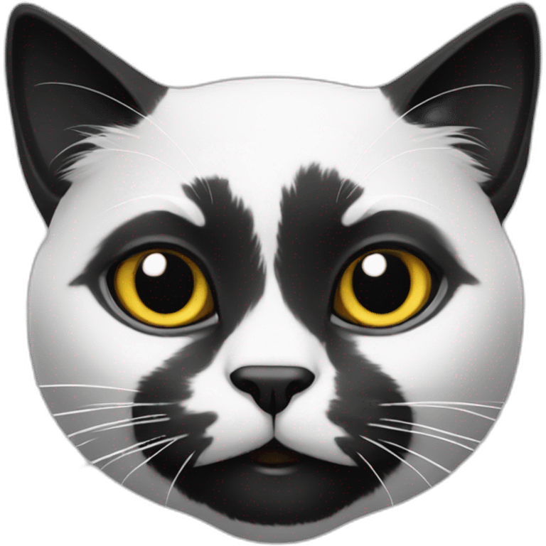 Cat black and white emoji