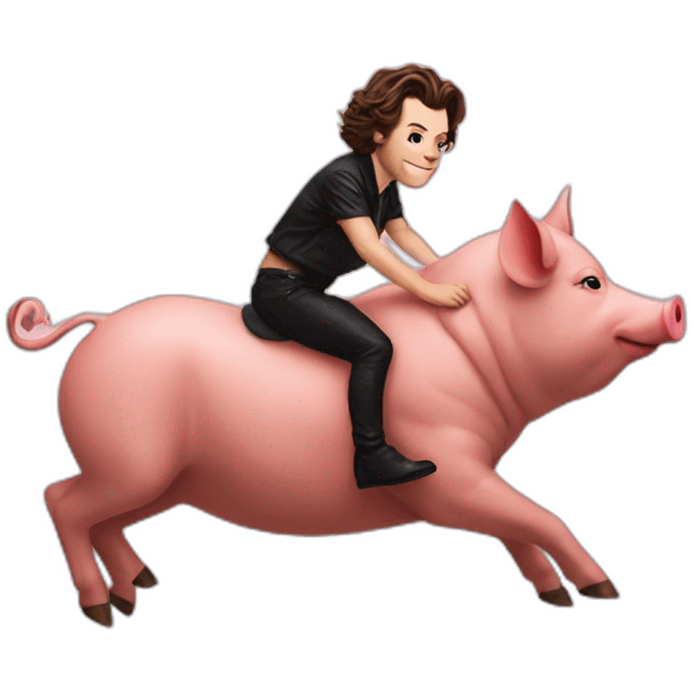 harry styles riding a pig emoji