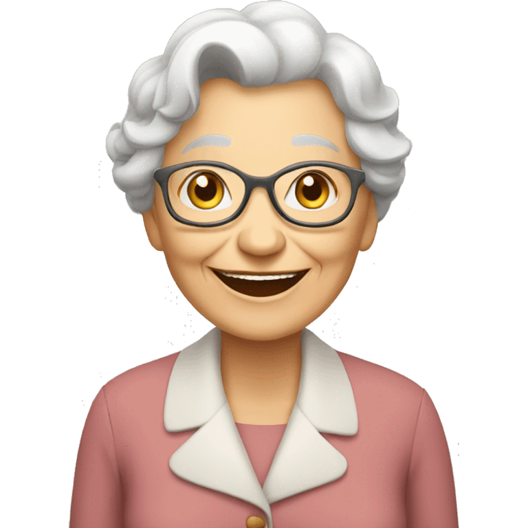 happy old lady emoji