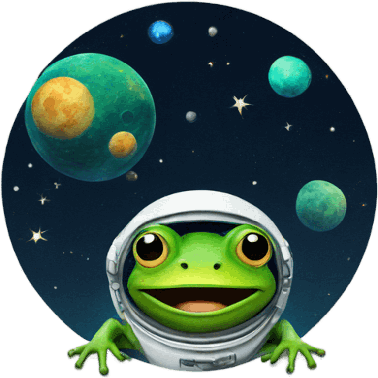 Frog in space emoji