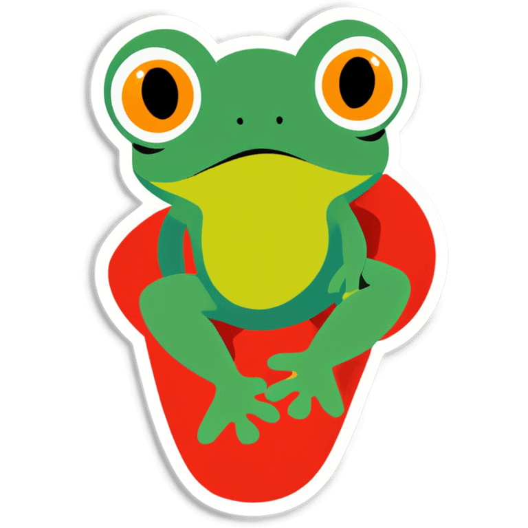 Frog in flip flops emoji