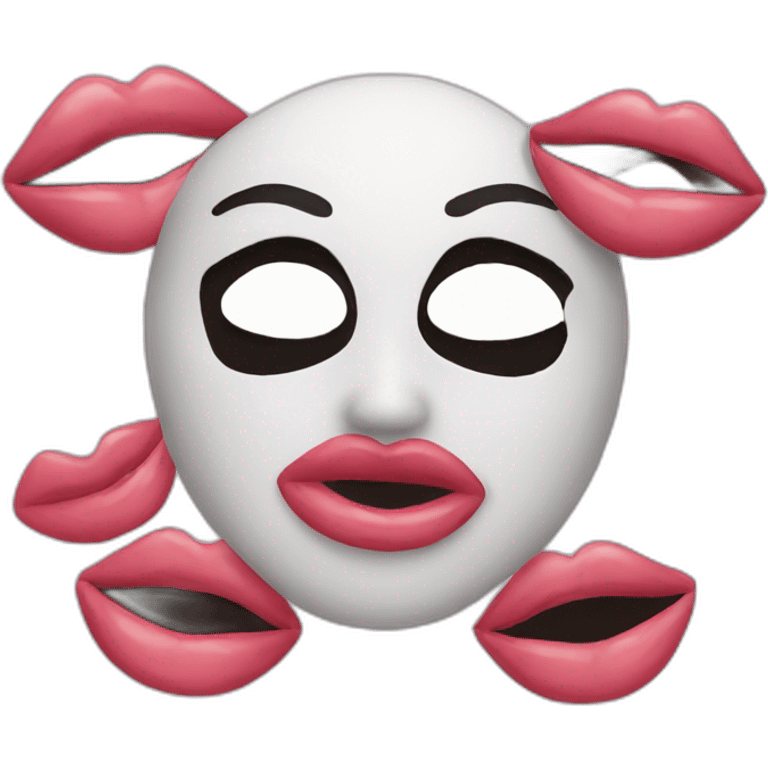 kiss mask emoji