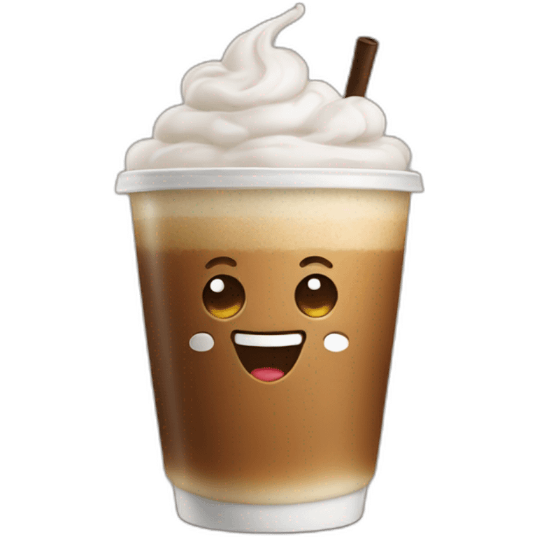 Smiling Cold coffee  emoji