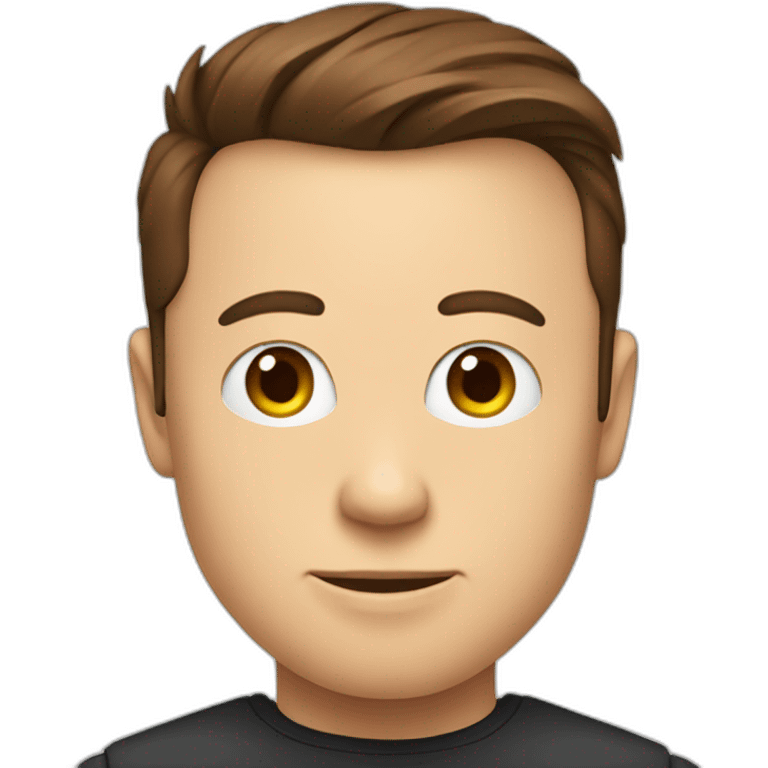 twitter logo with elon musk face emoji