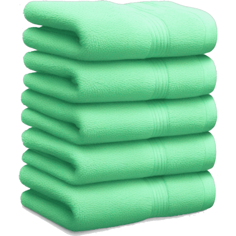 mint stacked towels emoji