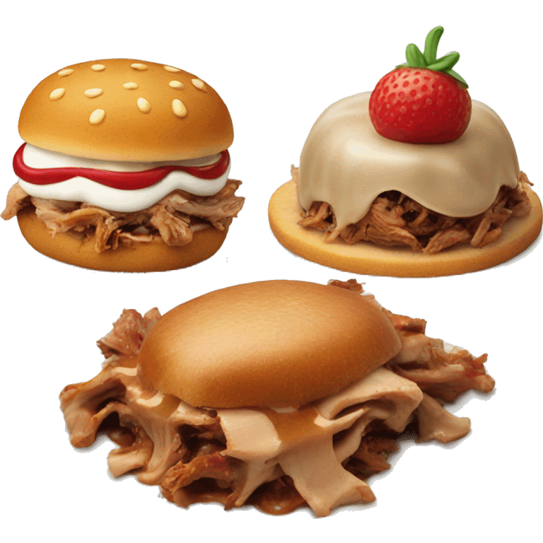 Dessert and pulled pork emoji