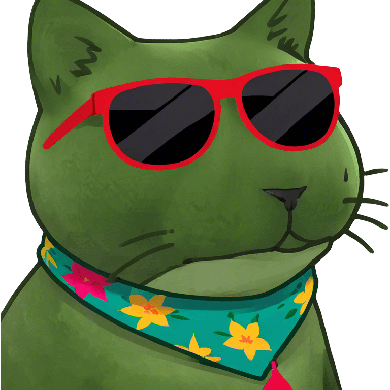 Cat with sunglasses emoji