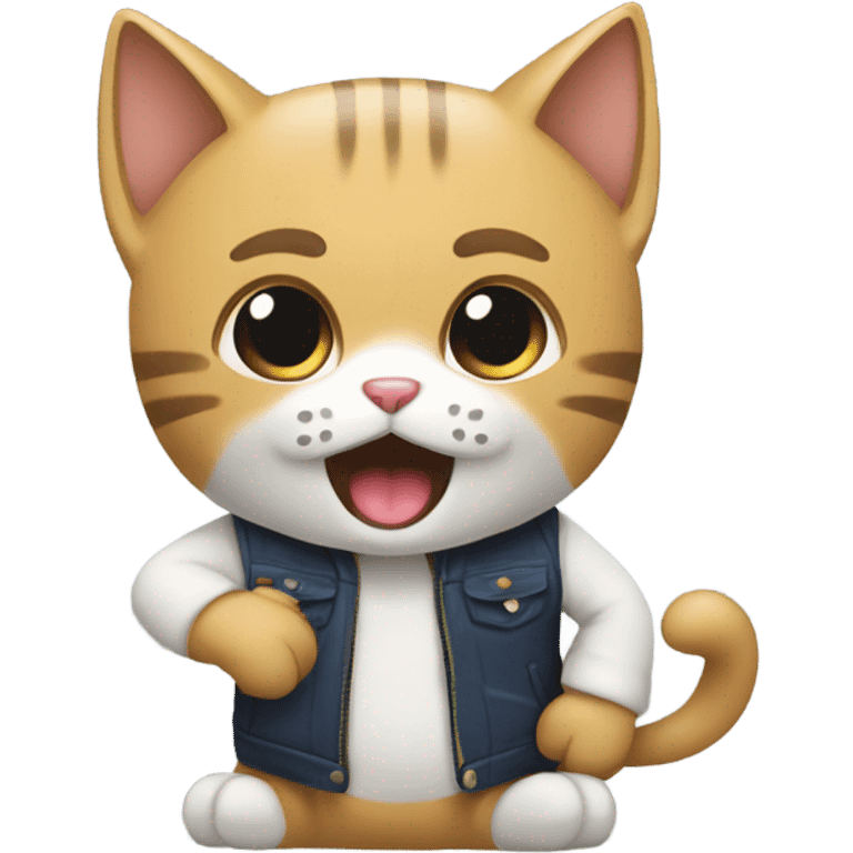 Gato jugando consola  emoji