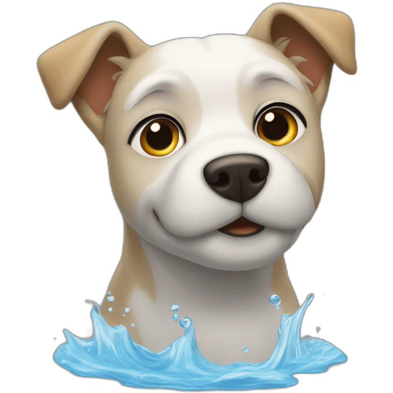 Ein Hund in Wasser emoji