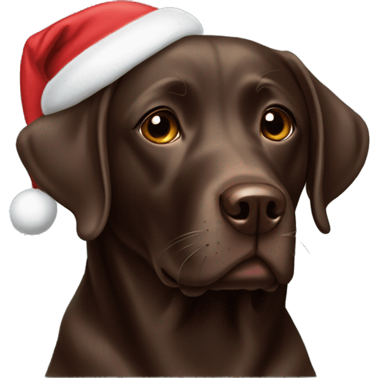 Christmas chocolate lab emoji