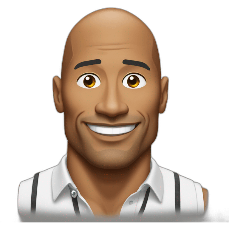 Dwayne Johnson in party gear emoji