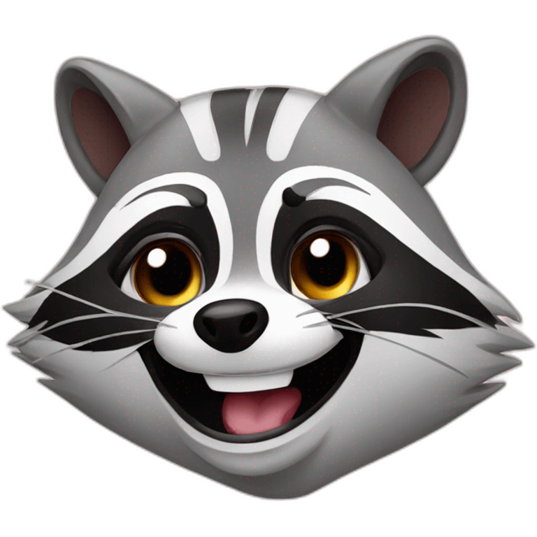 happy raccoon emoji