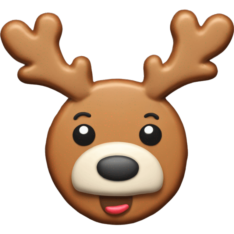  Reindeer gingerbread cookie emoji