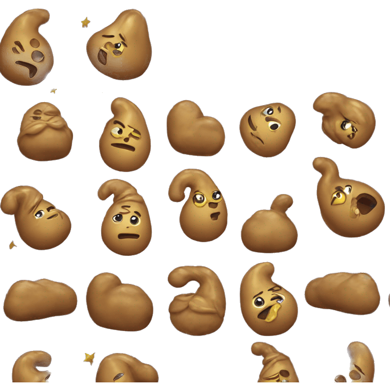 poop with gold sparkles emoji