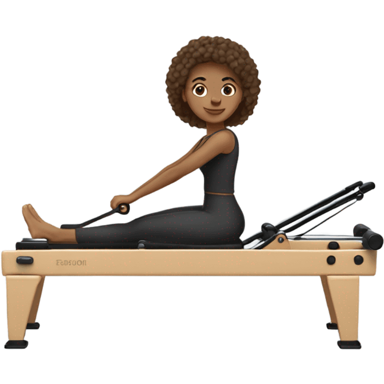 Light brown skin Mujer pilates reformer emoji