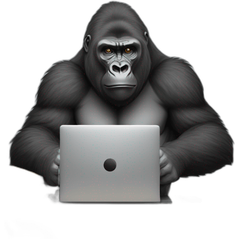 gorilla software engineer using a computer emoji