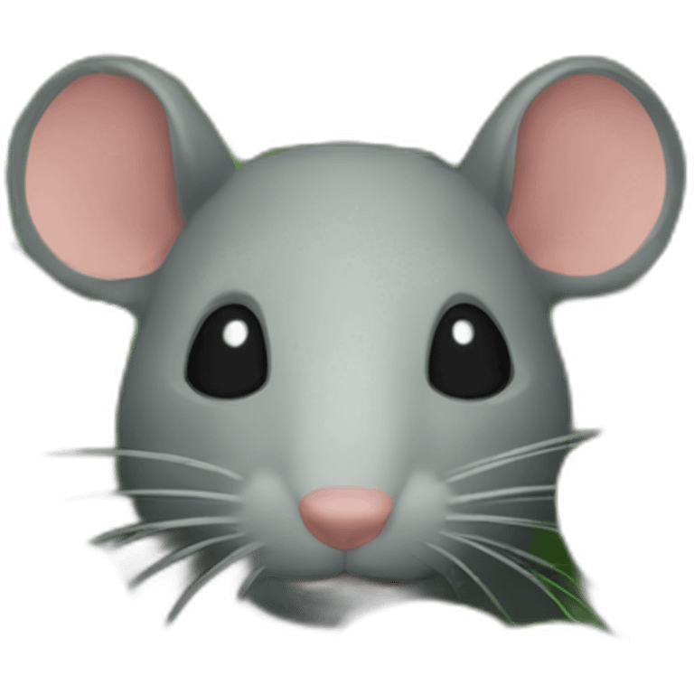 Rat hiding behind a bush emoji