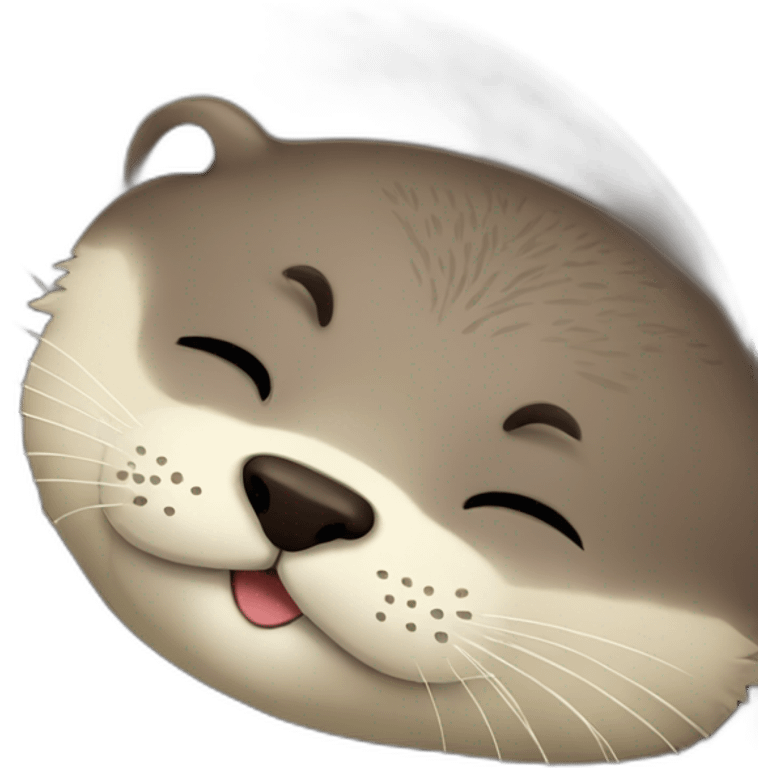 otter sleeping emoji