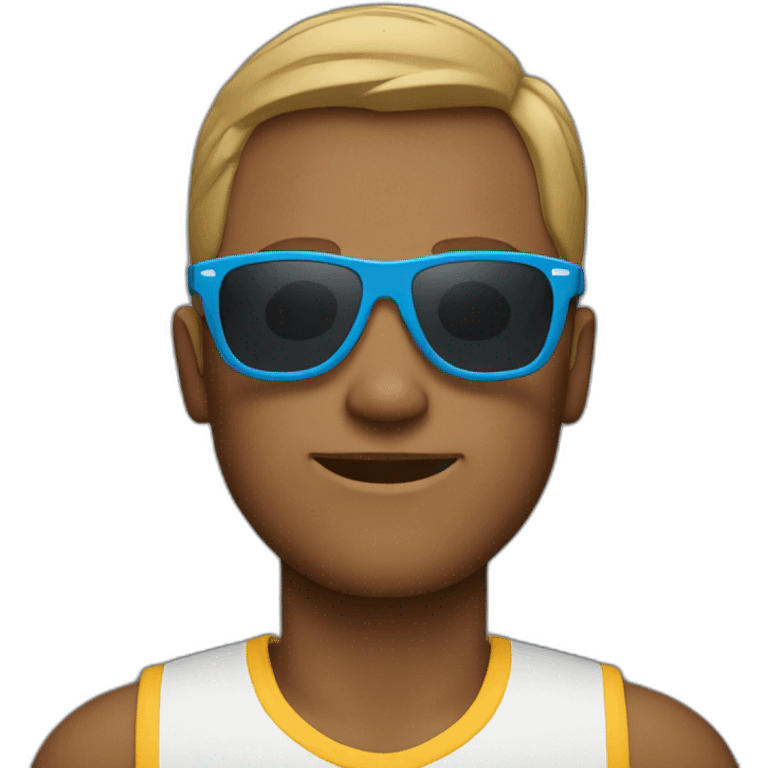 Guy with sport sunglasses  emoji