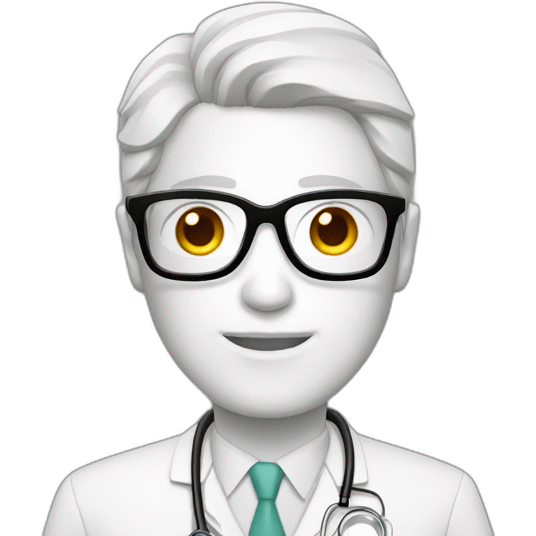  white doctor with the glasses emoji