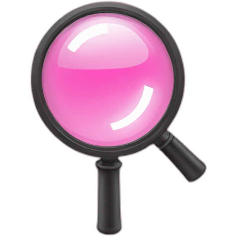 pink chart magnifying glass emoji