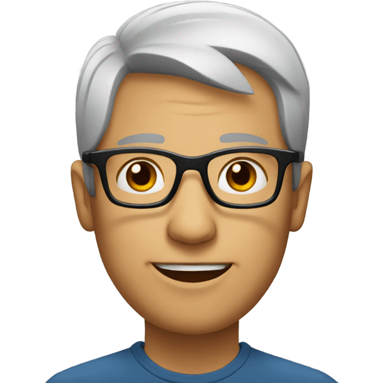 male portrait with glasses emoji