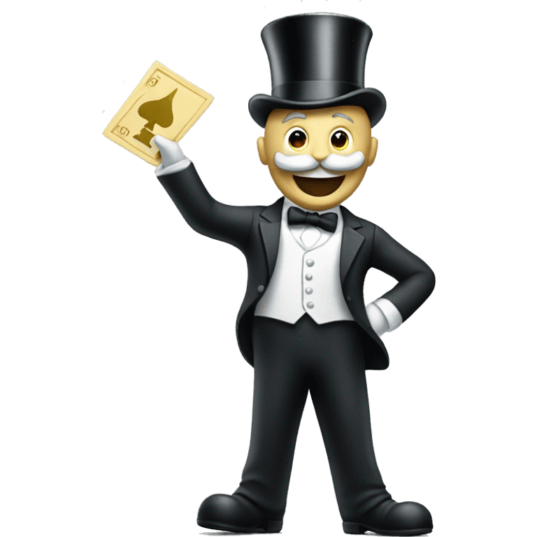 Monopoly man celebrating emoji