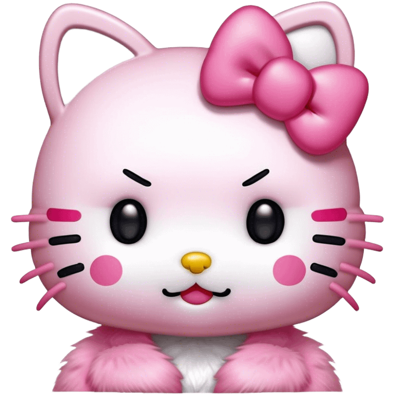 Blushing hello kitty emoji