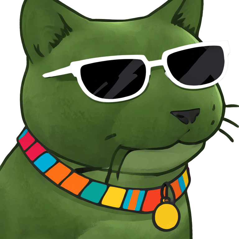 Cat with sunglasses emoji