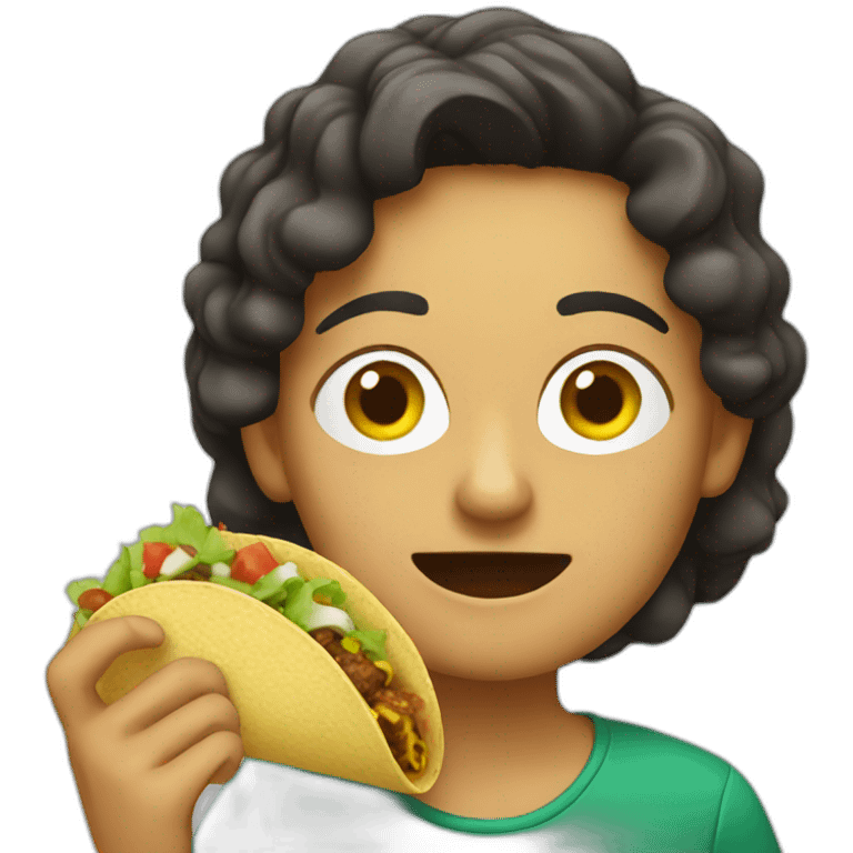 Mexican eating tacos emoji