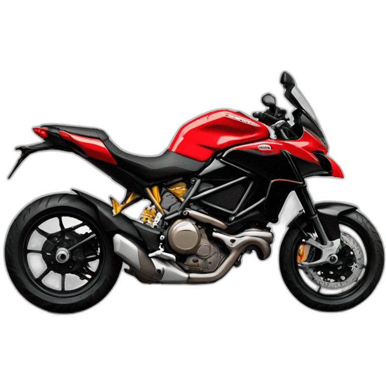 Moto Ducati enduro roja y negra emoji