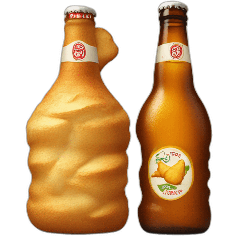 Bundaburg ginger beer bottles toasting each other  emoji