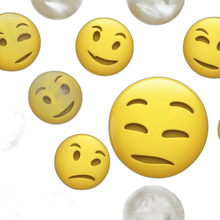 thoughtful yellow smiley 3d emoji