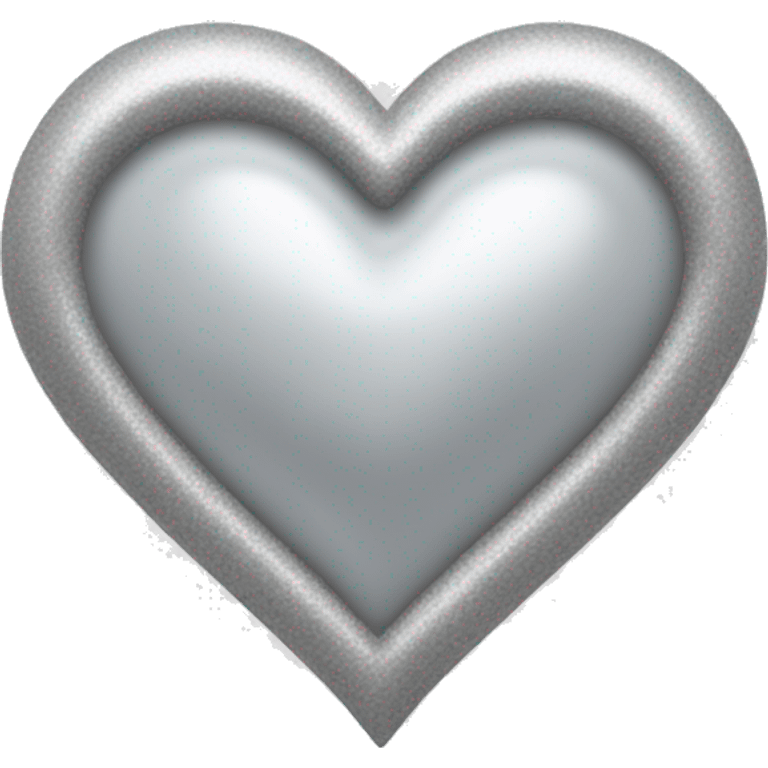 White-And-silver-Heart-Emoji emoji