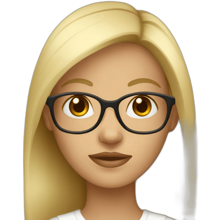 girl-with-blonde-hair-white-glasses-and-brown-eyes emoji