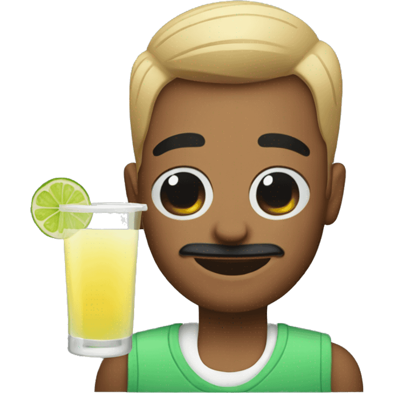 Gay man with margarita emoji