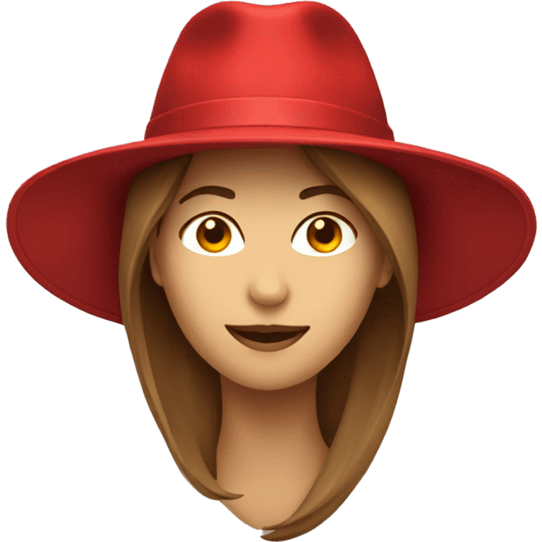 red women's hat emoji