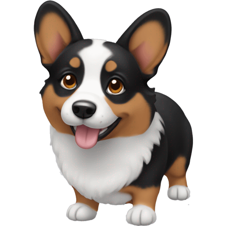 Black corgi emoji